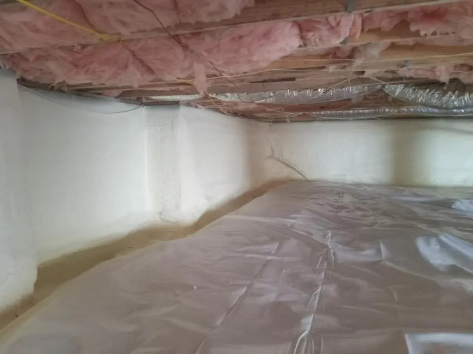 Crawl space encapsulation with closed-cell spray foam for Metal Roof Coating in Frankenmuth